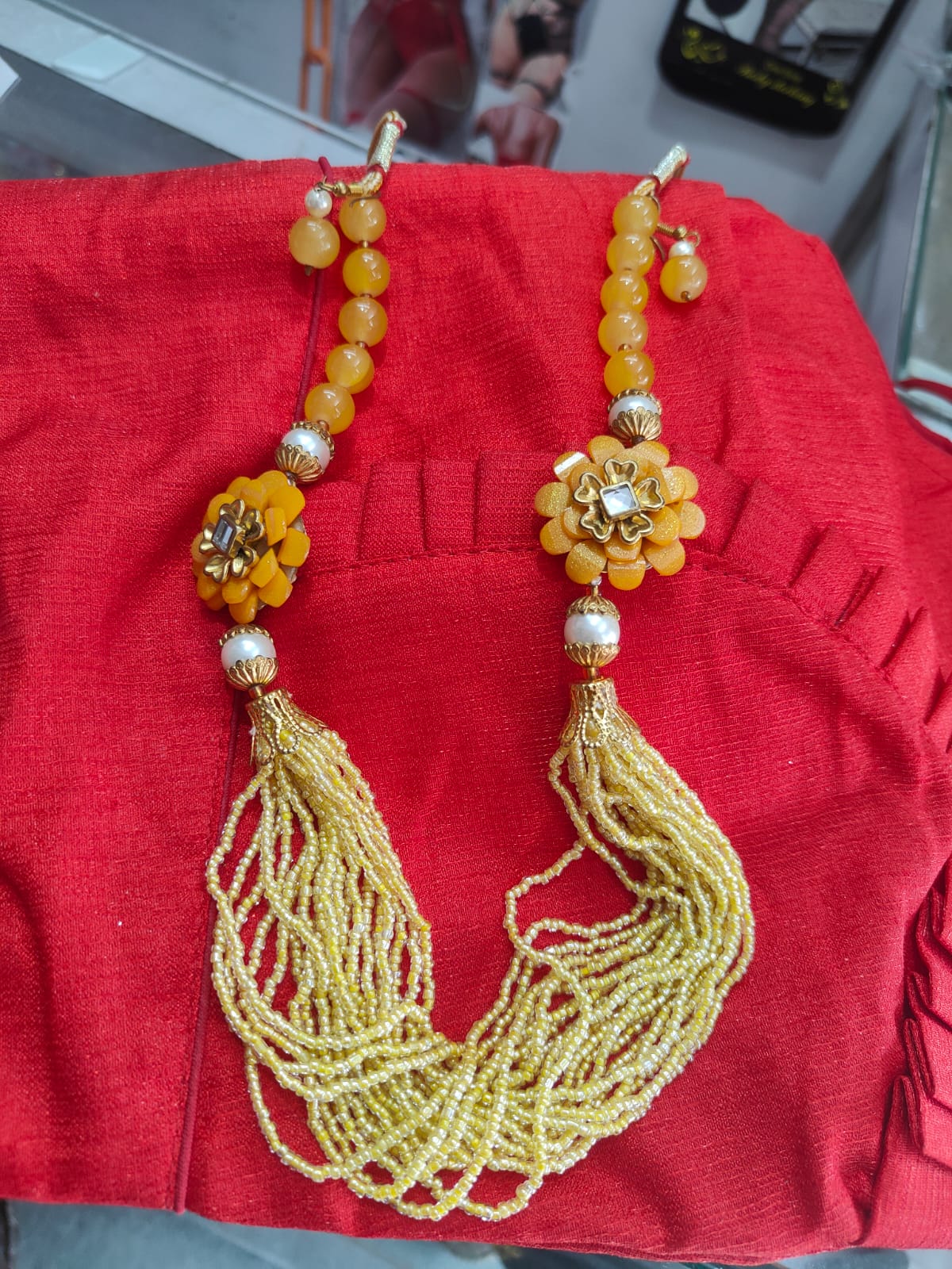 Womens Yellow Necklace  